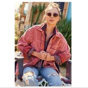 TERRACOTTA CHELSEY-Corduroy Shirt Jacket